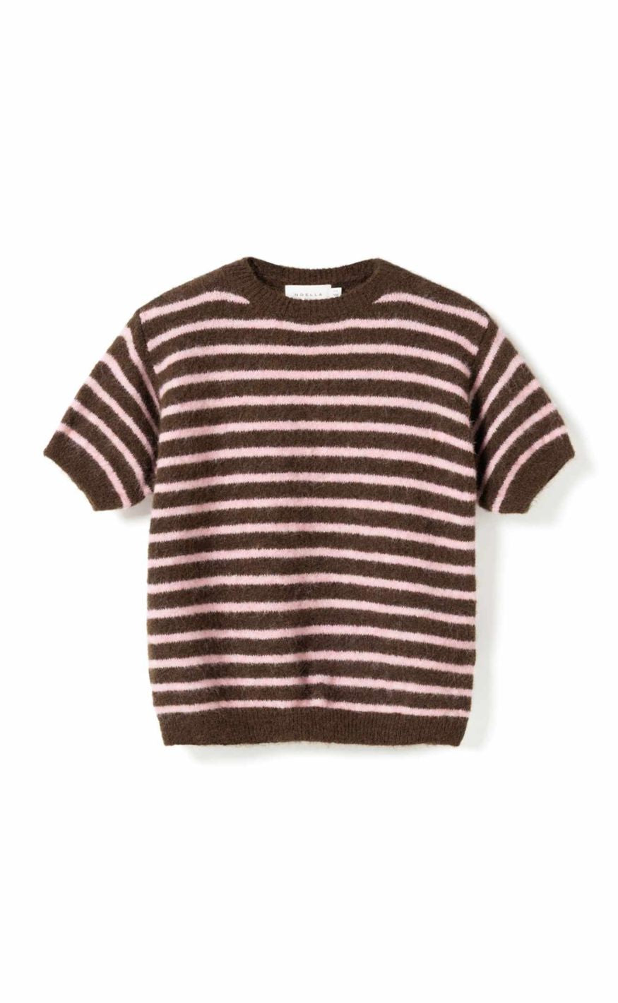 Noella Genser - Monikah - Brown Rose Stripe