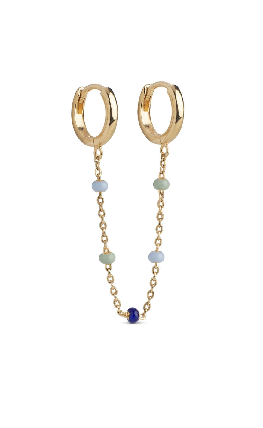 ENAMEL Copenhagen Ørering - Lola Chain One Piece Hoops - Earthtone