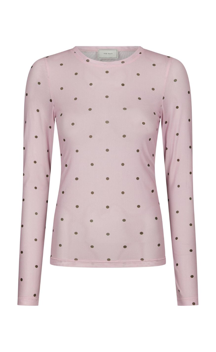Neo Noir Bluse - Ella Space Dot - Light Pink
