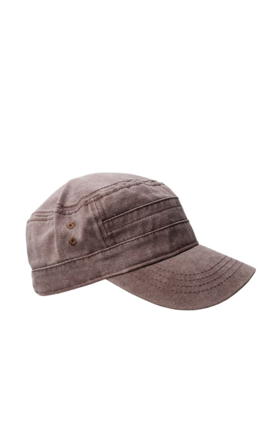 Black Colour Cap - Glenna - Coffee