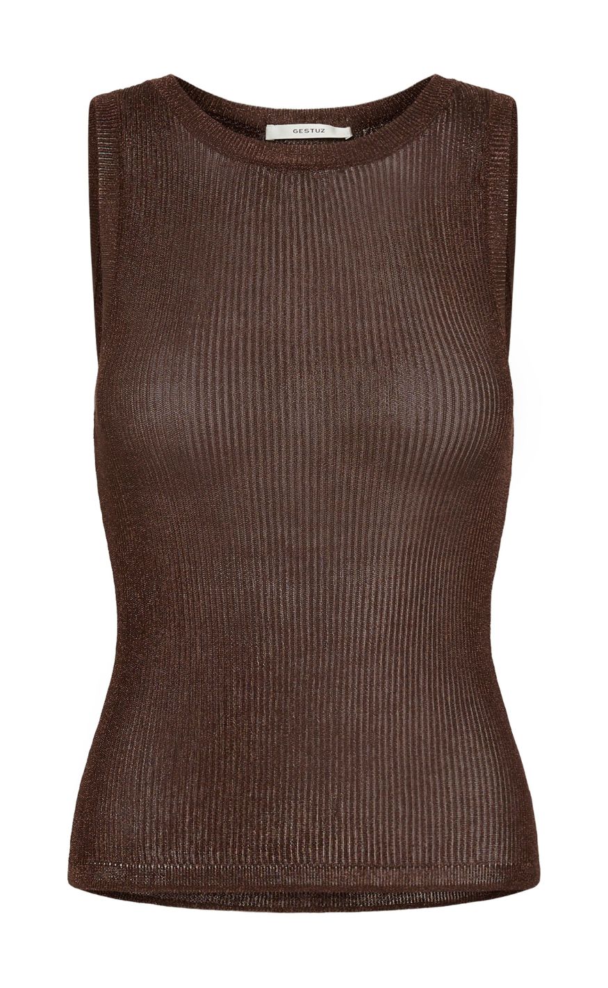 Gestuz Topp - Silvi - Deep Brown Metallic