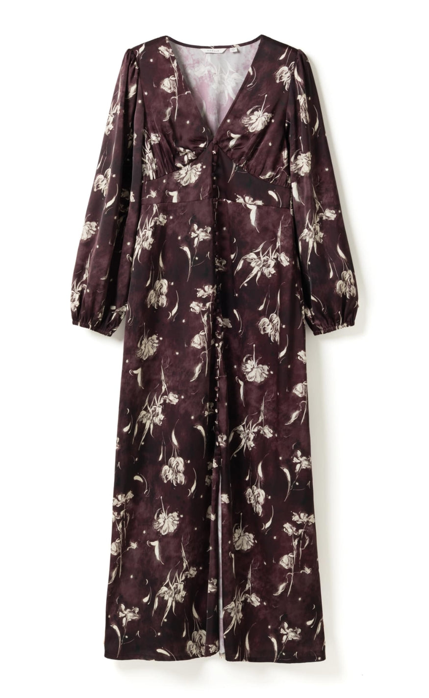 Noella Kjole - N-Lilith Maxi - Dovie Burgundy Print