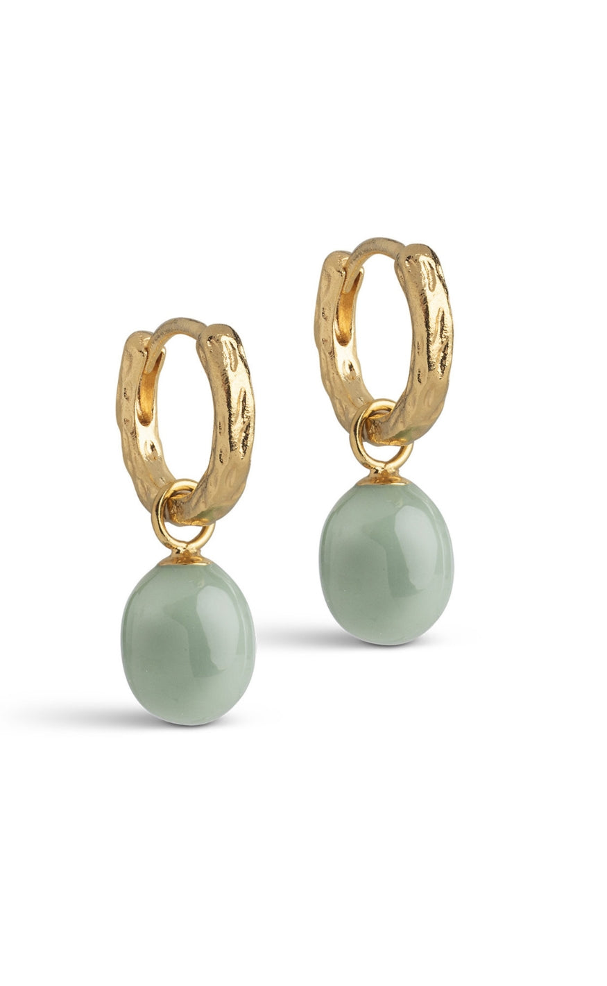 ENAMEL Copenhagen Øreringer - Significant Hoops - Sage