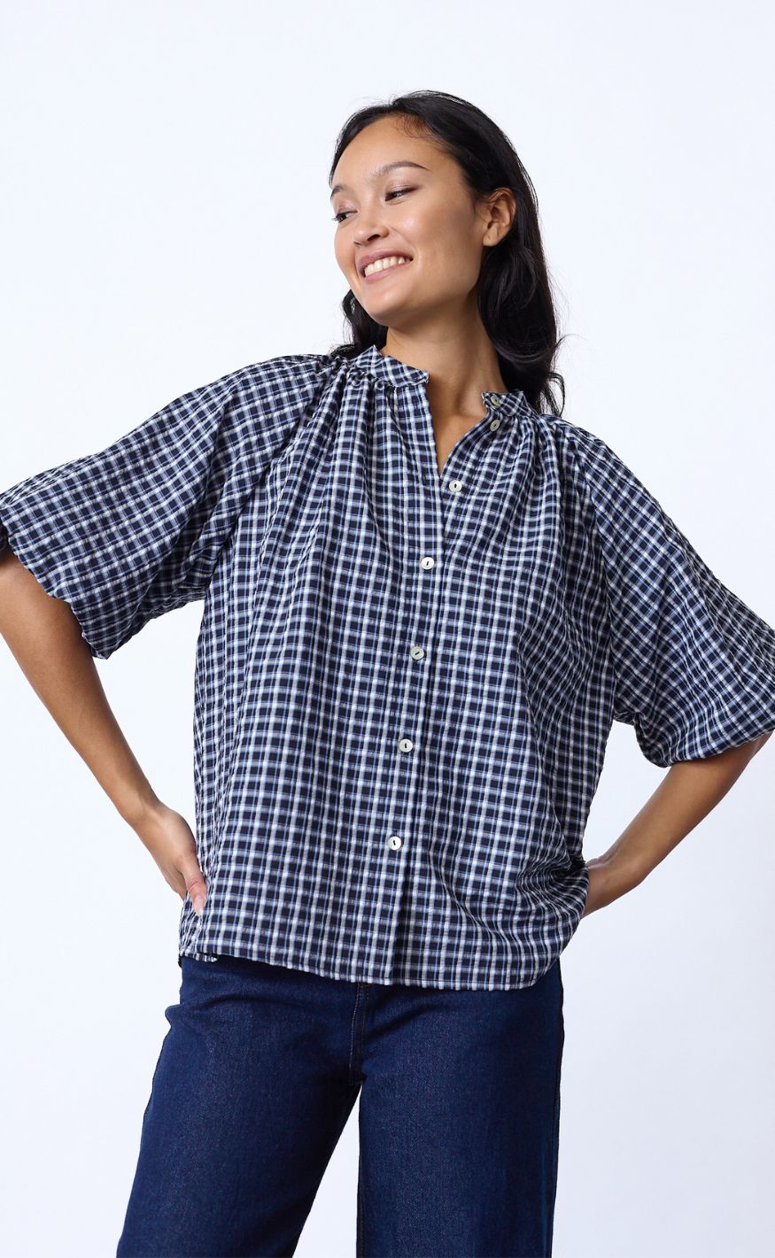 Sisters Point Skjorte - ELICE-SS3 - Black Check