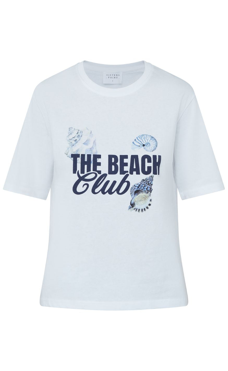 Sisters Point T-shirt - HEDA-LOOSE.SS12 - White/Navy