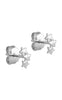ENAMEL Copenhagen Øredobber - Organic Star - Silver Colour