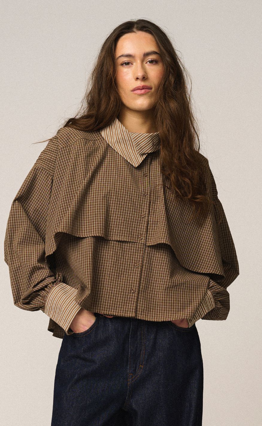 Gossia Skjorte - Chaline - Brown Checks
