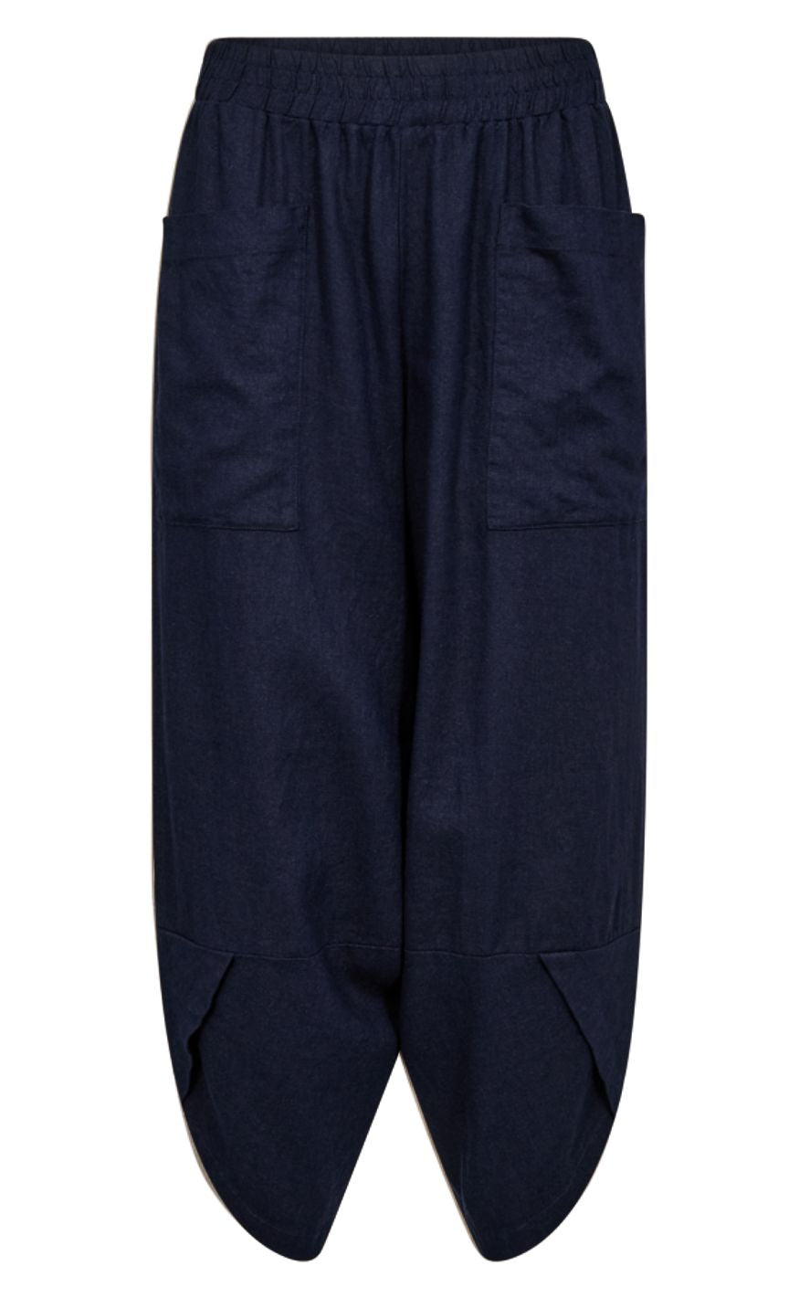 Freequent Bukser - Lava Balloon - Navy Blazer