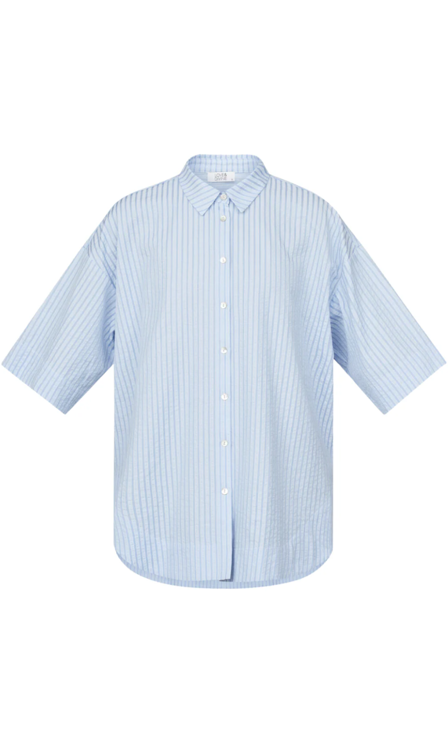 Love & Divine Skjorte - Love971-9 - Blue Stripe