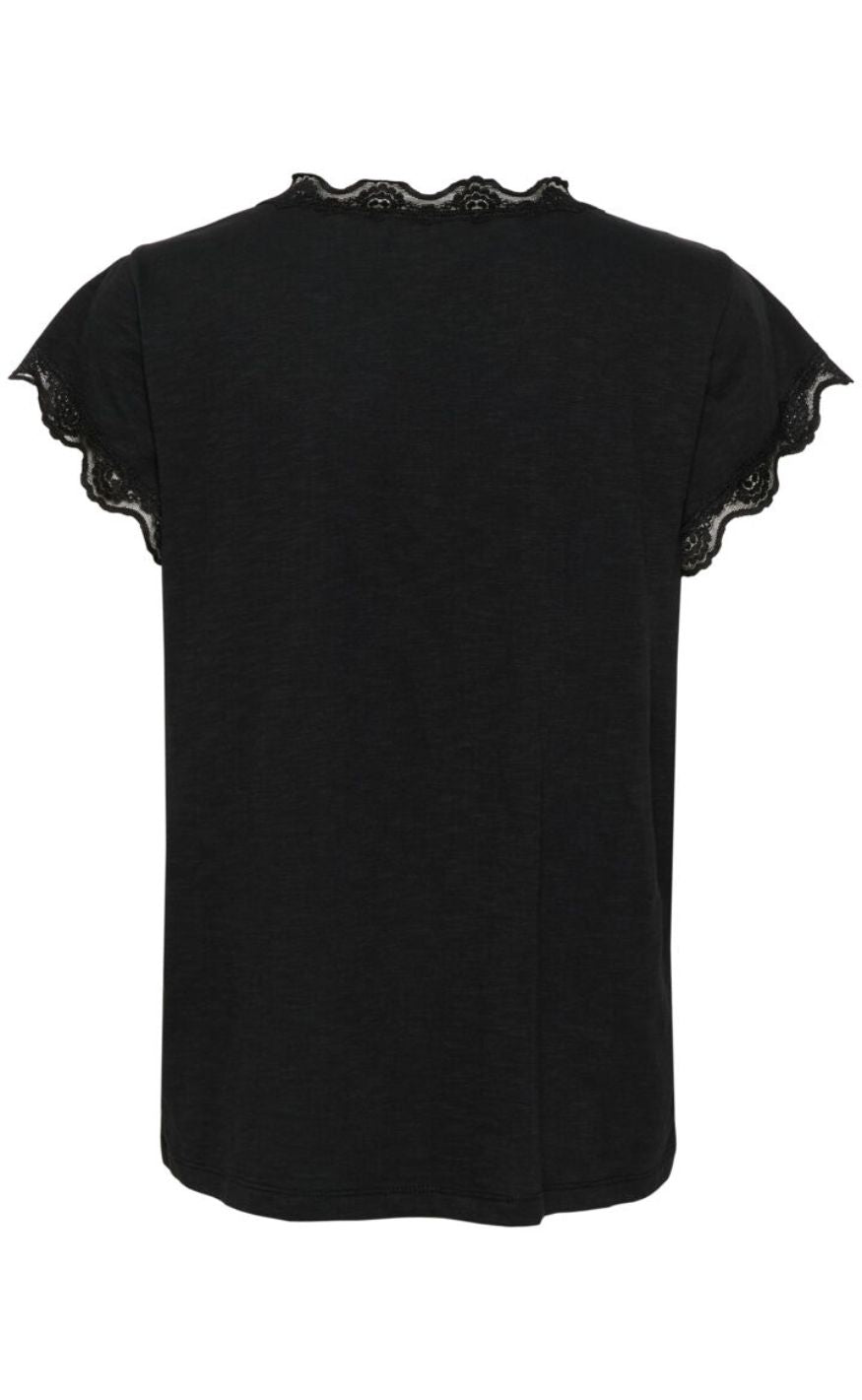 Culture T-shirt - Biana Lace - Black