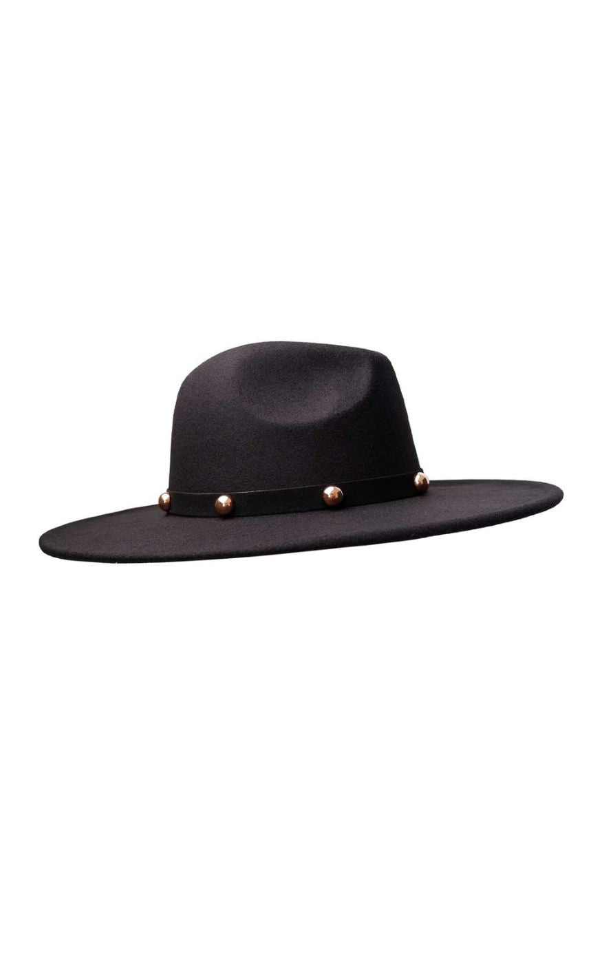Black Colour Hatt - Caroline - Black