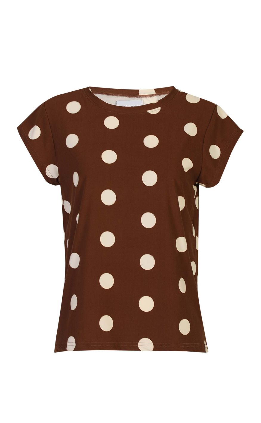 Liberte T-Shirt - Alma U - Brown Creme Dot