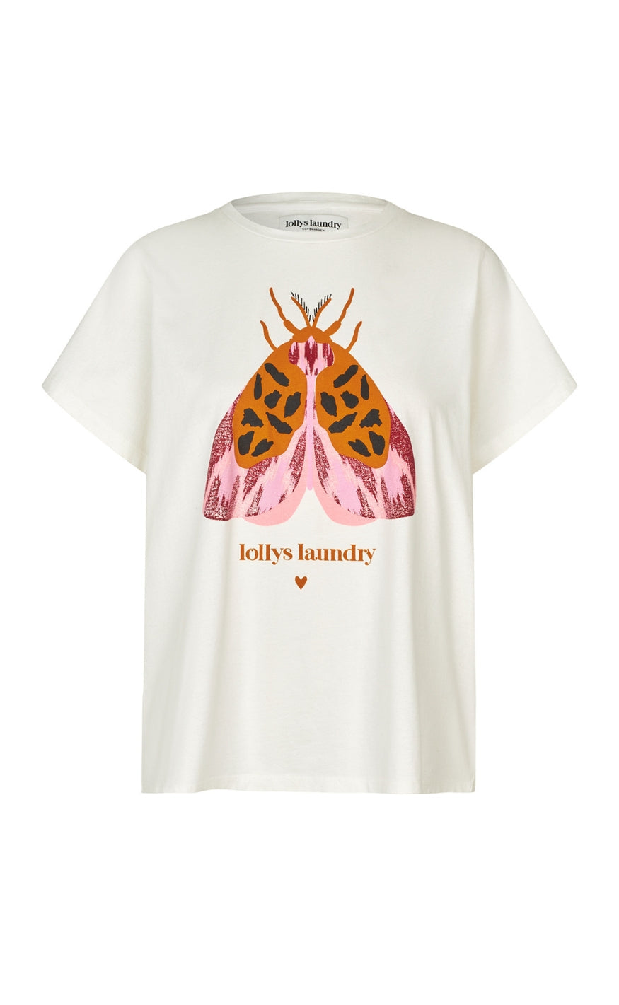 Lollys Laundry T-shirt - Roma Butterfly - White