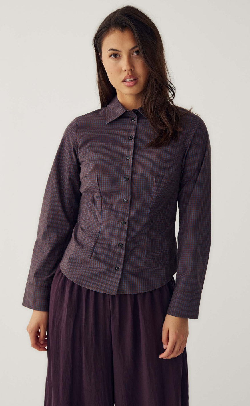 Noella Skjorte - Loyce - Deshay Burgundy Check