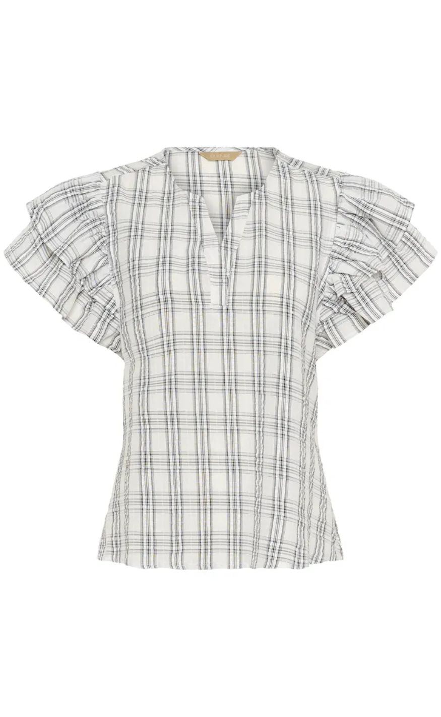 Culture Bluse - Calista - White Check