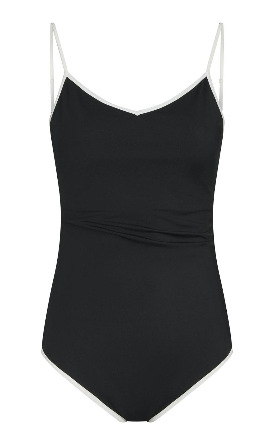 Neo Noir Badedrakt - Felice Solid Contrast - Black/white