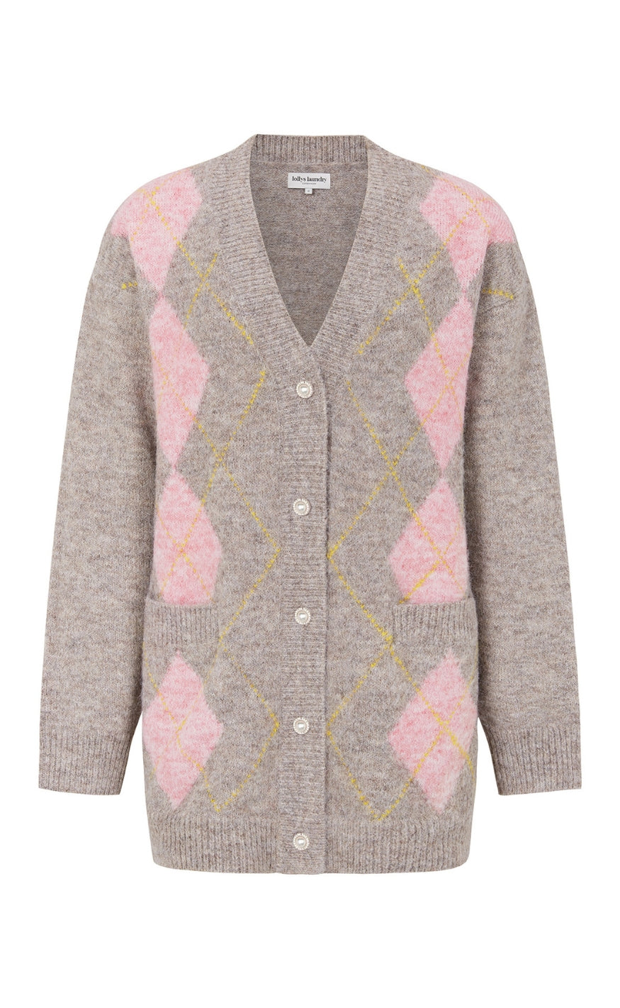 Lollys Laundry Cardigan - Oaks - Taupe