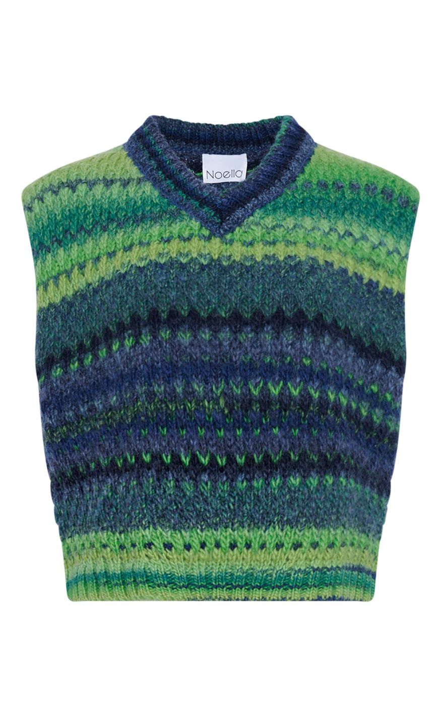 Noella Knit Vest - Gio - Green Mix