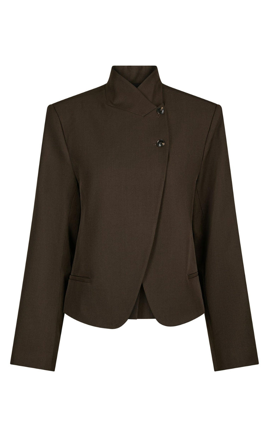 Neo Noir Blazer - Tiria Structure - Dark Brown