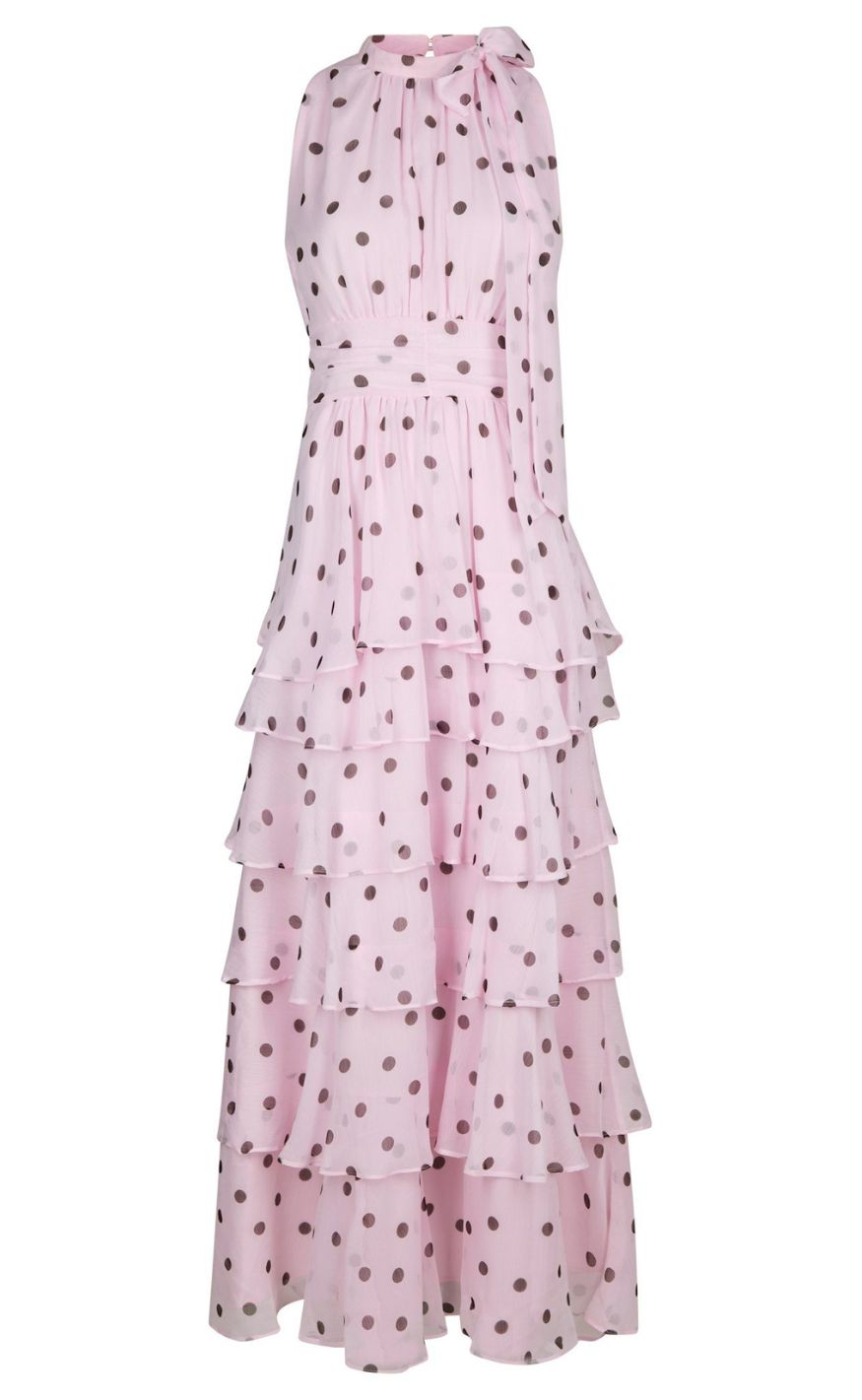 Neo Noir Kjole - Marli Big Dot - Light Pink