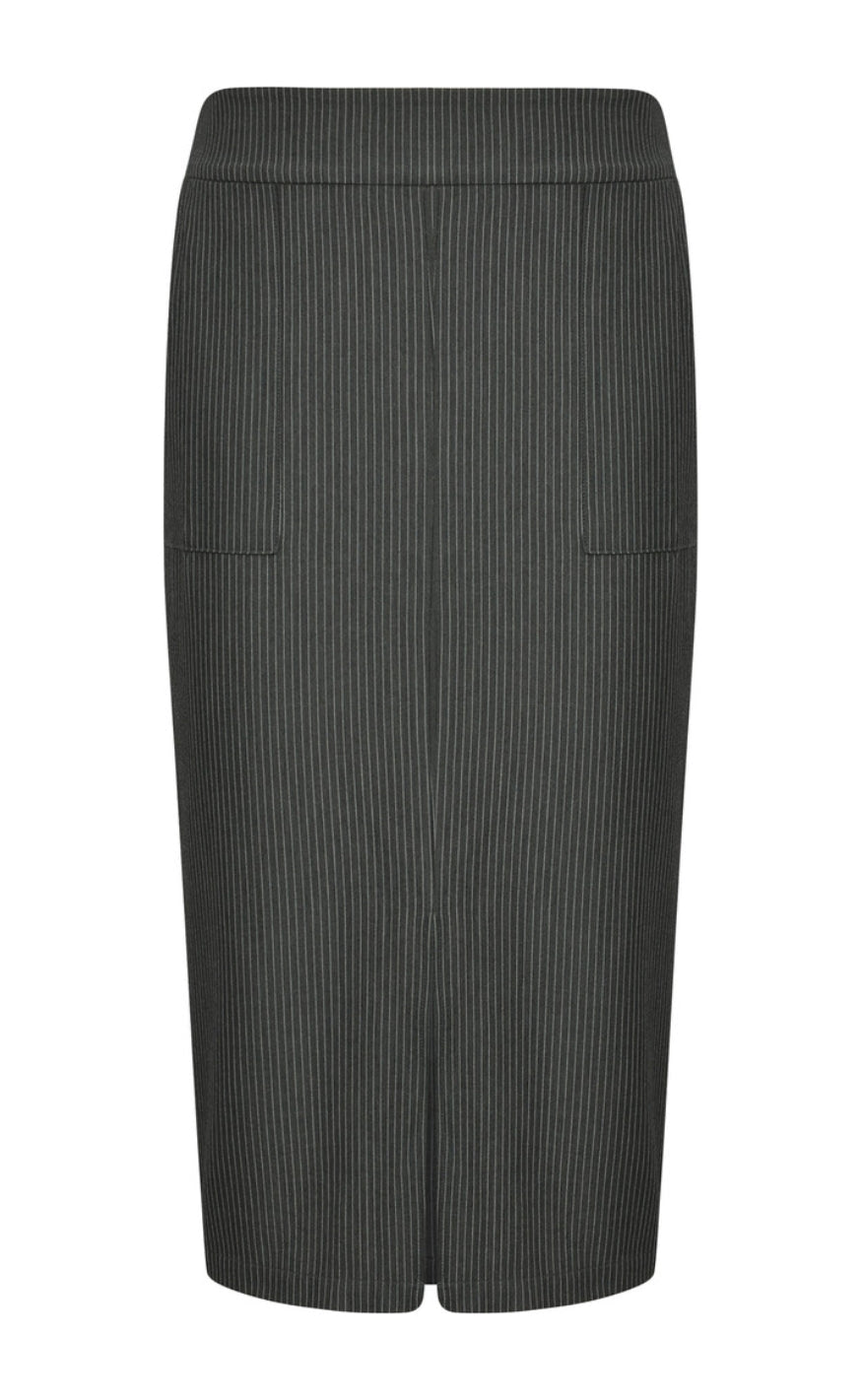 A-View Skjørt - Sibylle Stripe - Dark Grey
