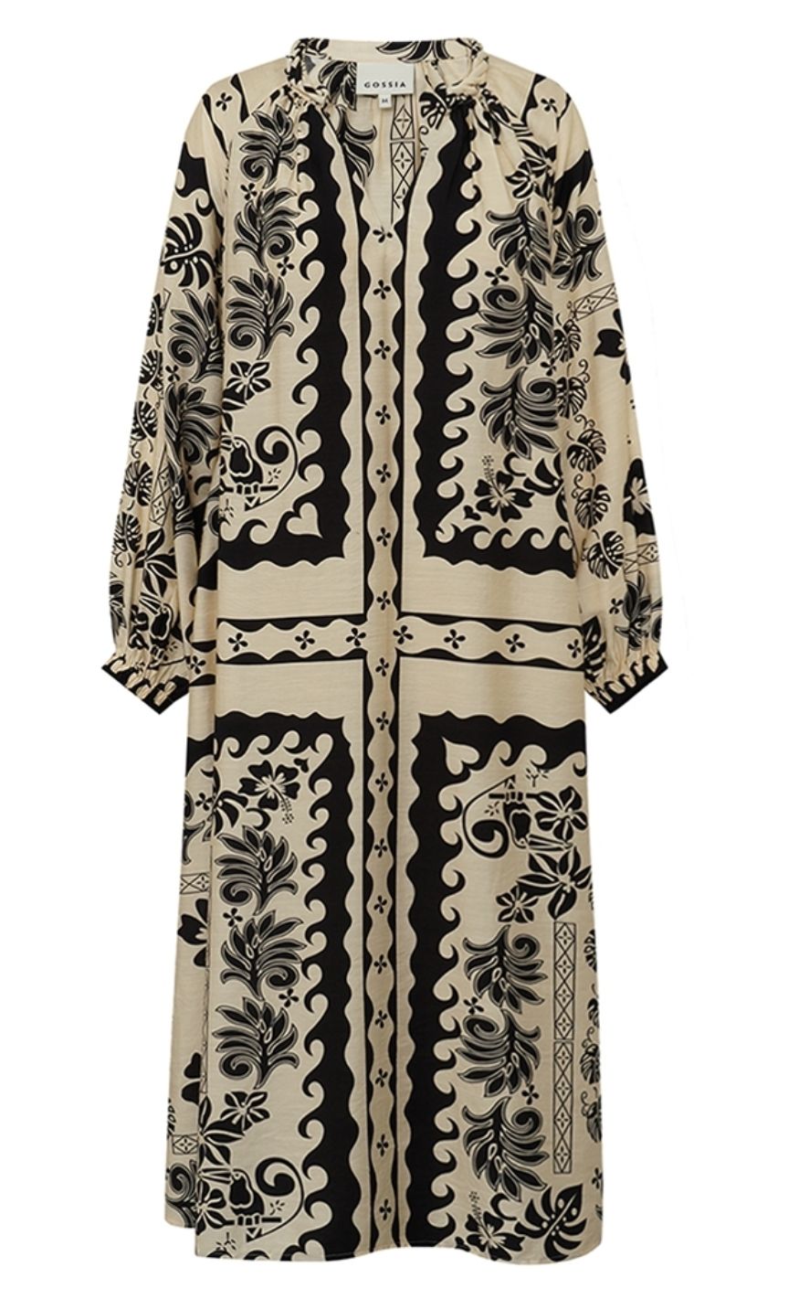 Gossia Kjole - Magny - Black Creme Print