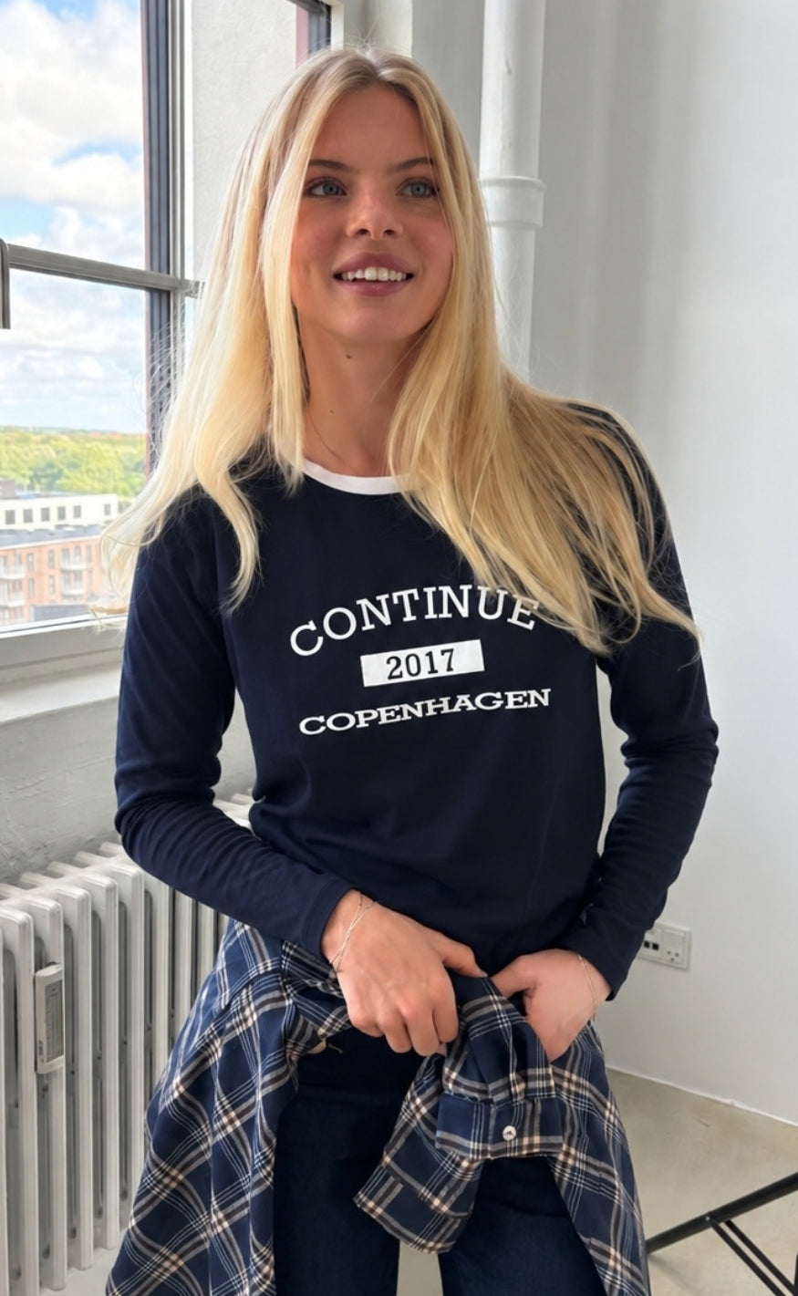Continue Bluse - Dea - Navy Blue