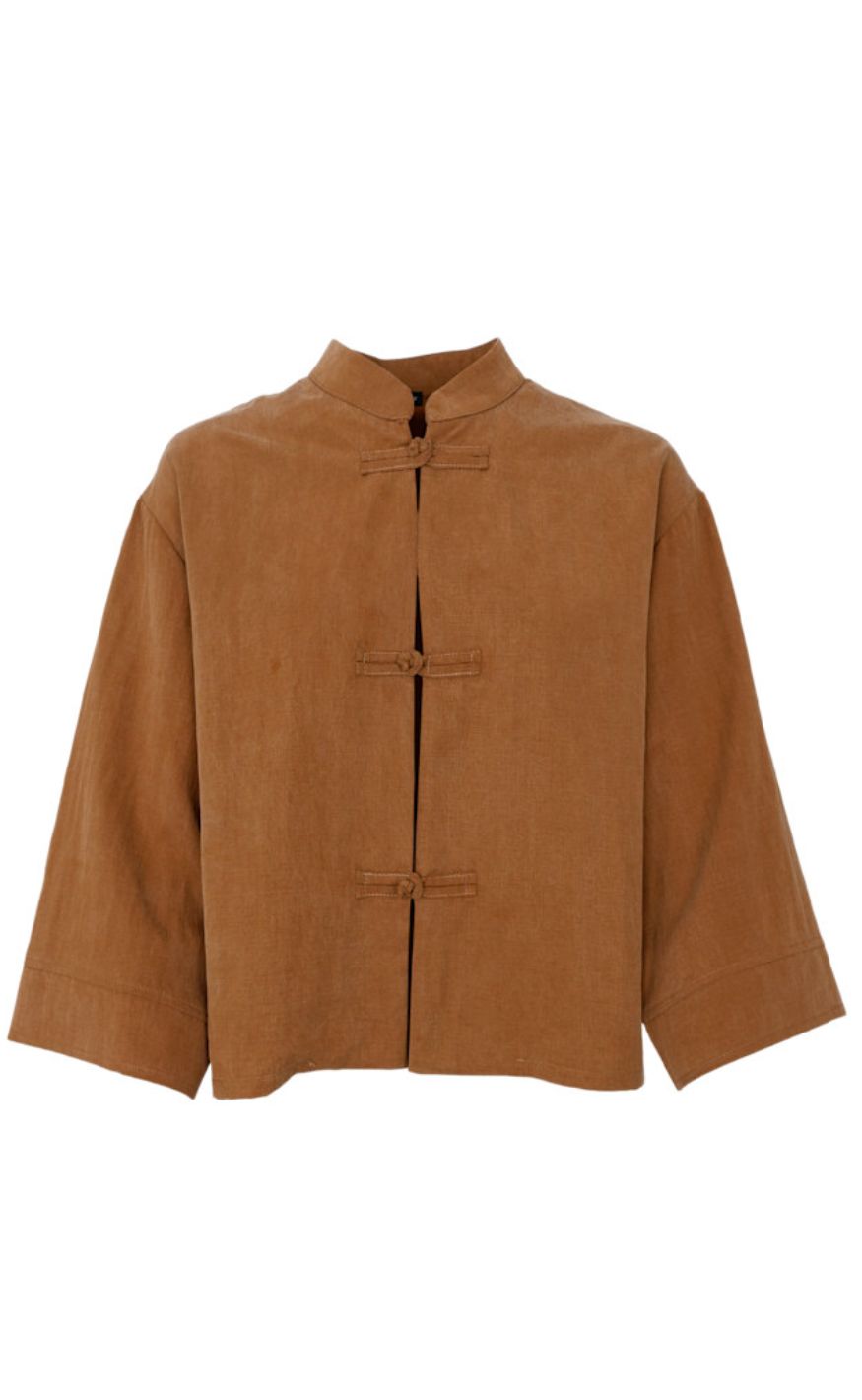 Black Colour Bluse - Moon - Camel