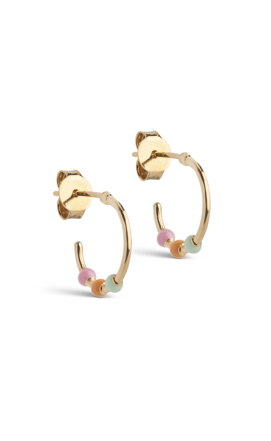 ENAMEL Copenhagen Øreringer - Lola Small Hoops - Rainbow