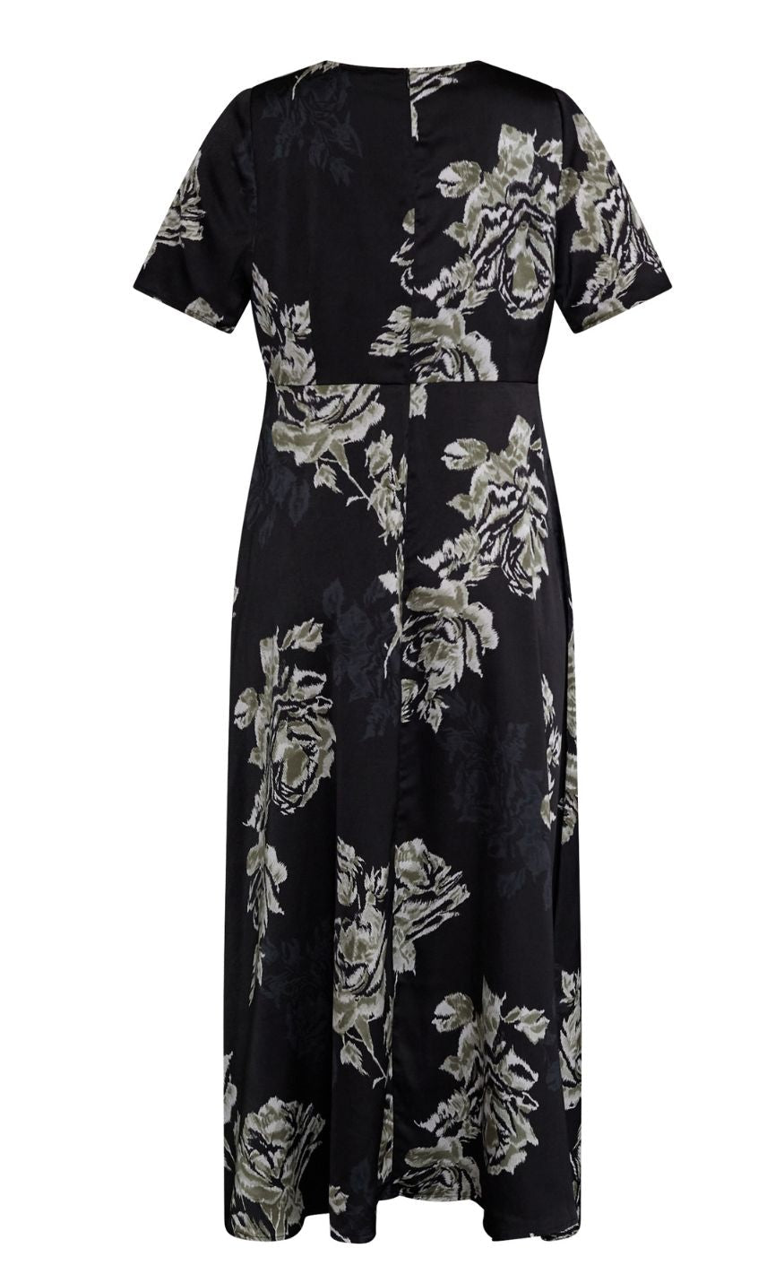 Love & Divine Kjole - Love1561-1 - Black Flower