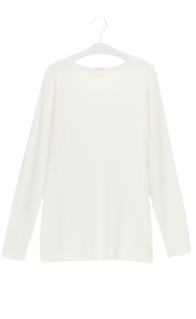 Oroblu Bluse - Perfect Line Modal Long Sleeve - Ivory