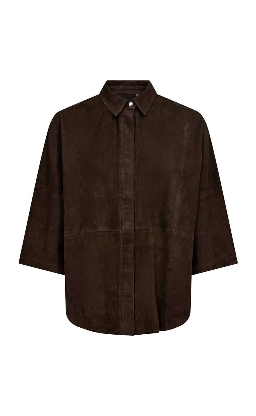 Depeche Skjorte - Tenna Suede - Dusty Brown