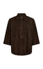 Depeche Skjorte - Tenna - Suede Dusty Brown