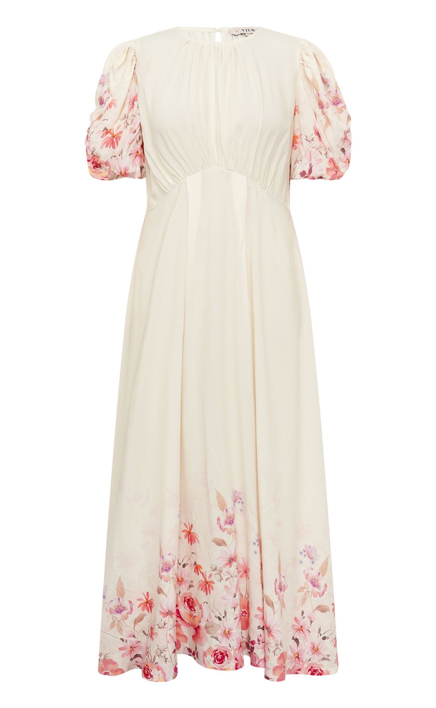 A-View Kjole - Botanic - Cream