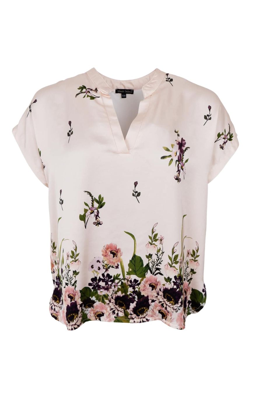 Black Colour Bluse - Beatrix SS - Natural