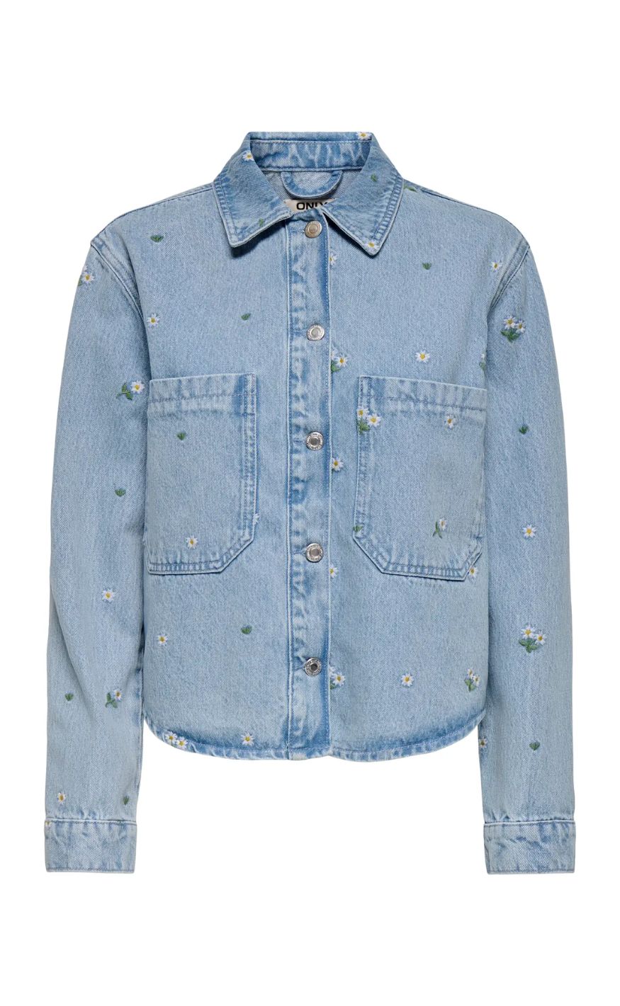 ONLY Skjorte - Cassie - Light Blue Denim