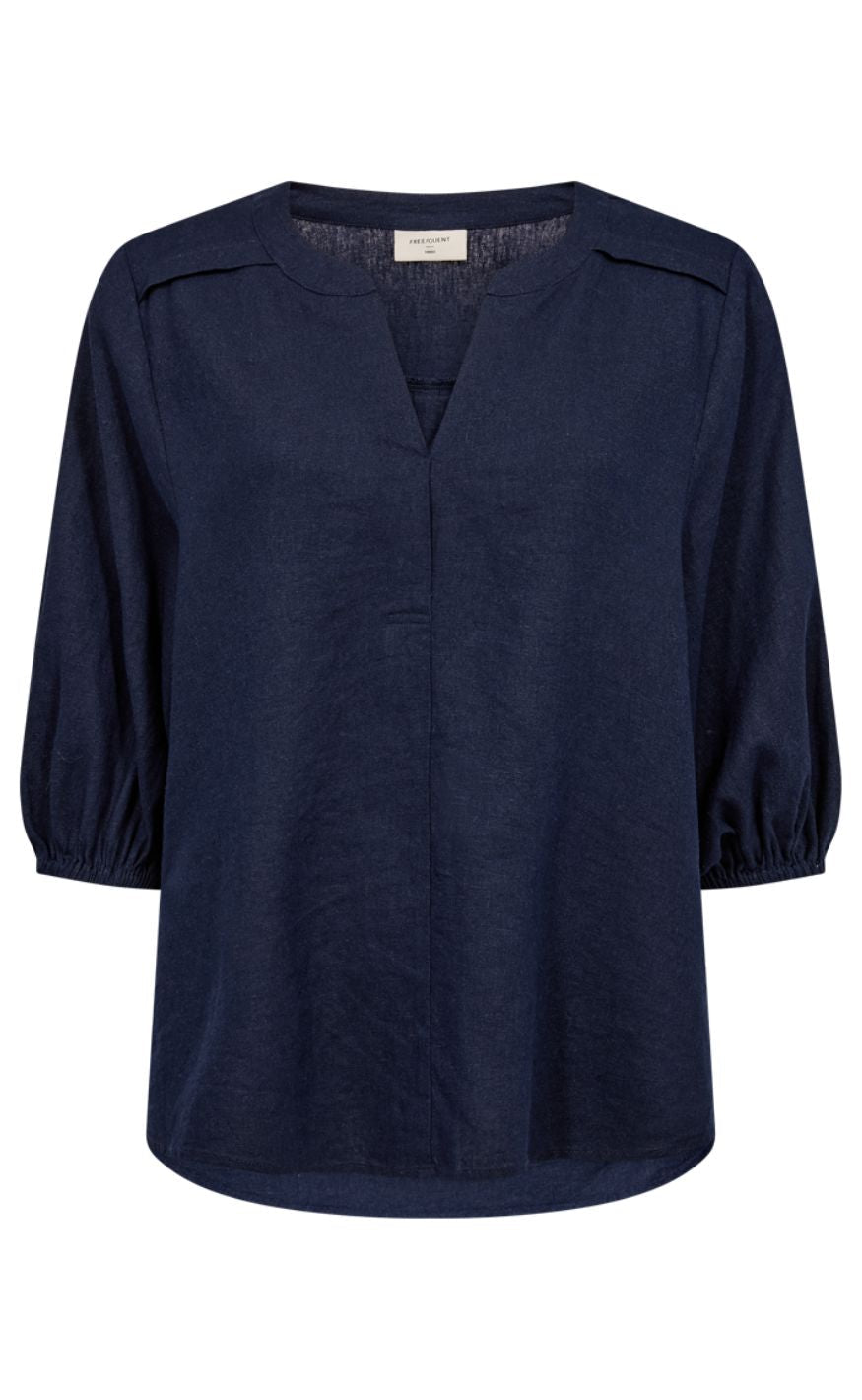 Freequent Bluse - Lava 204290 - Navy Blazer