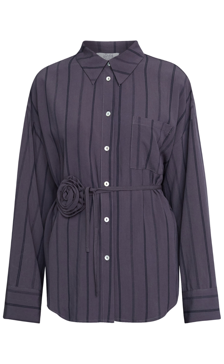 Love & Divine Skjorte - Love1622 - Grey Stripes