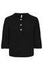 ONLY Strikkegenser - Maggie SS - Black Bling Button