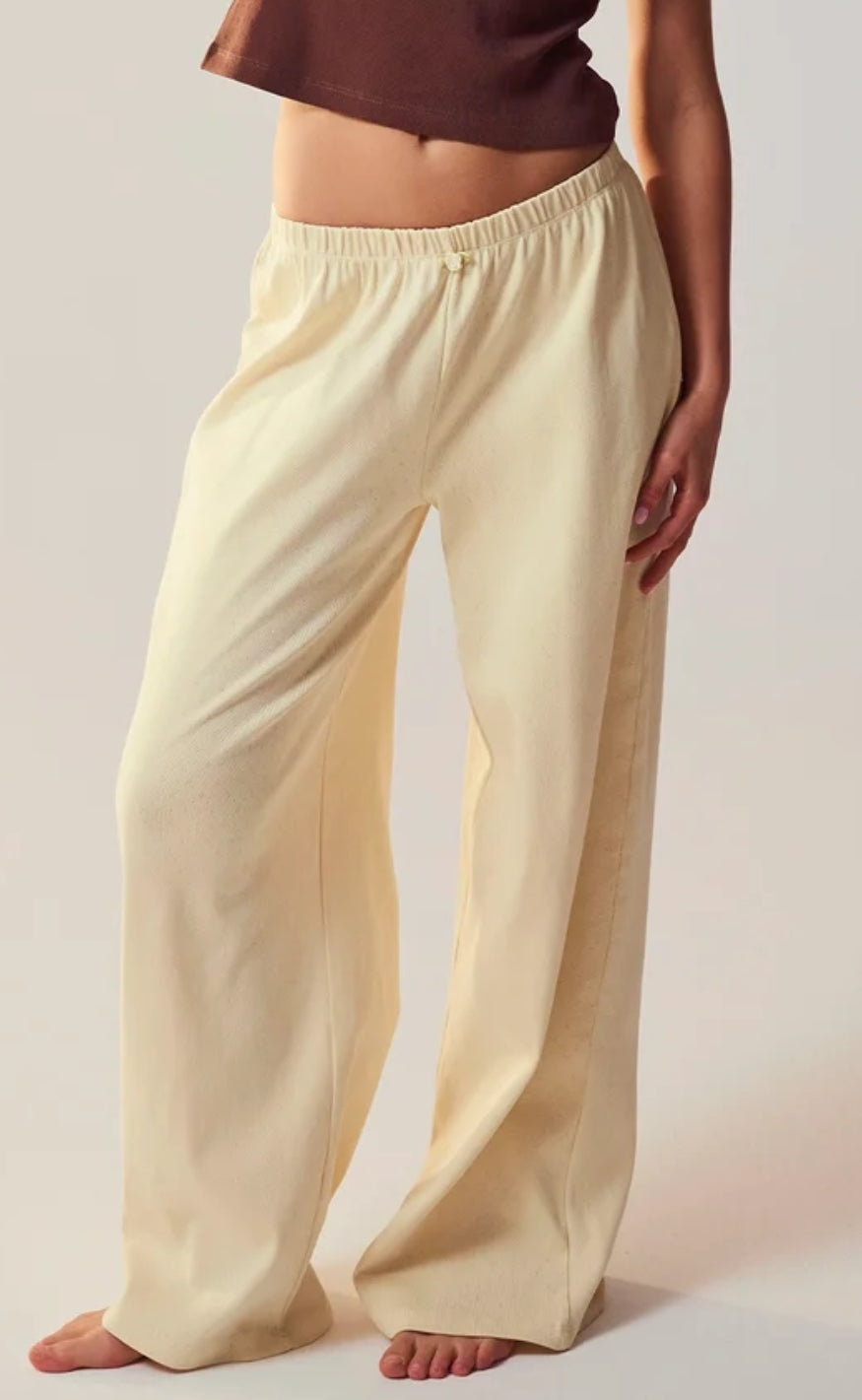 Maanesten Bukser - Ally Pointelle - Butter Yellow