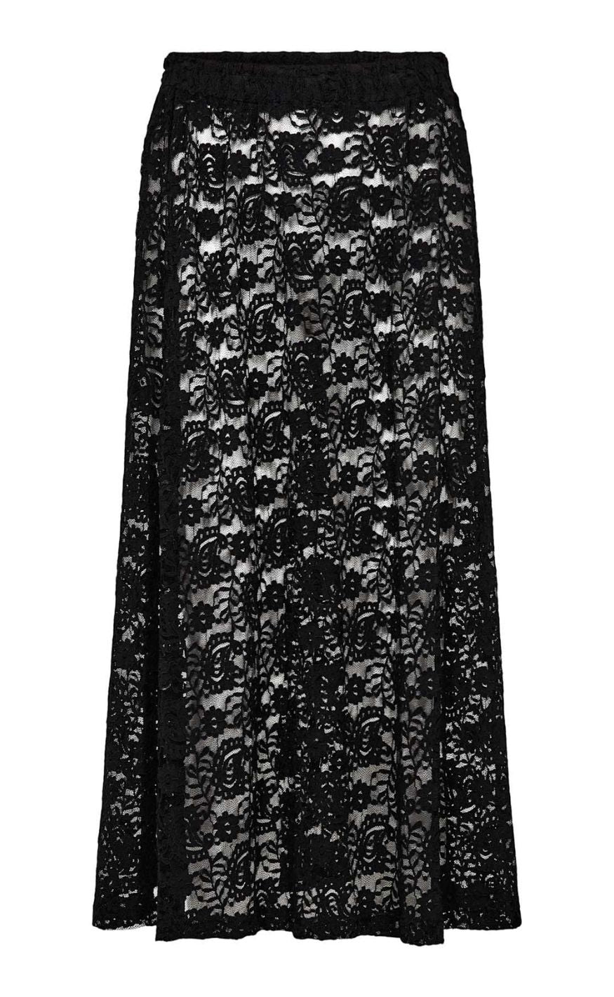 Liberte Skjørt - Lacy Long - Black