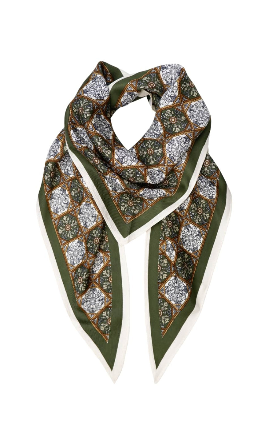 Black Colour Skjerf - Ewa Satin - Army