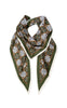 Black Colour Skjerf - Ewa Satin - Army