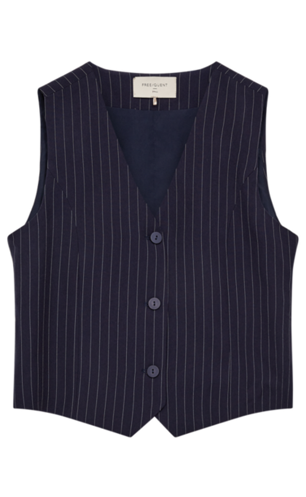 Freequent Vest - Mynte - Salute w. Star Off-white