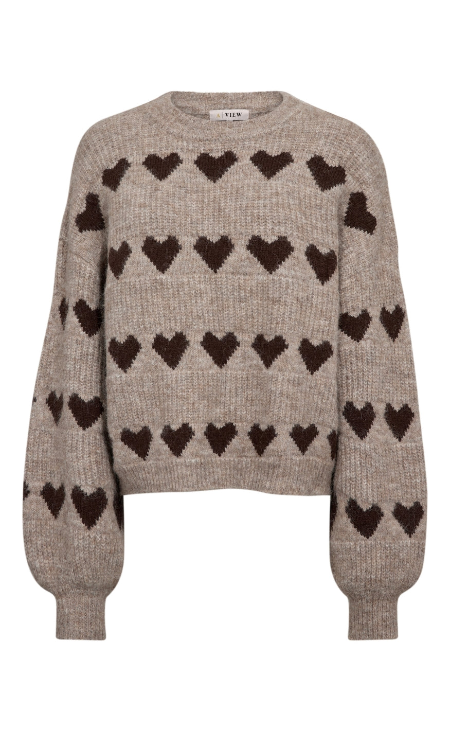 A-View GenserGenser - Heart - Sand/Brown