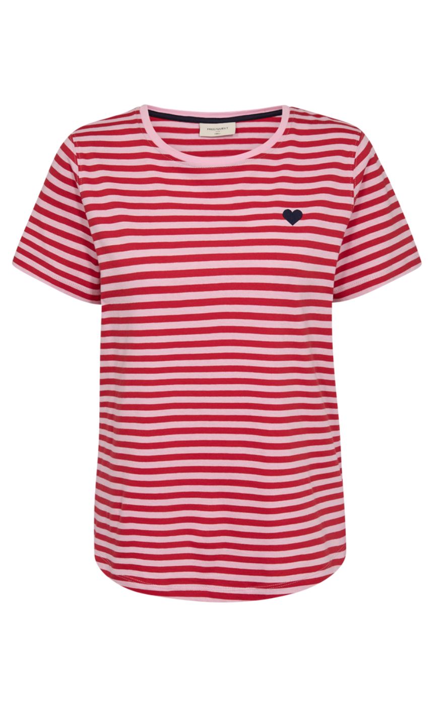 Freequent T-shirt - Mian - Sweet Lilac w. True Red