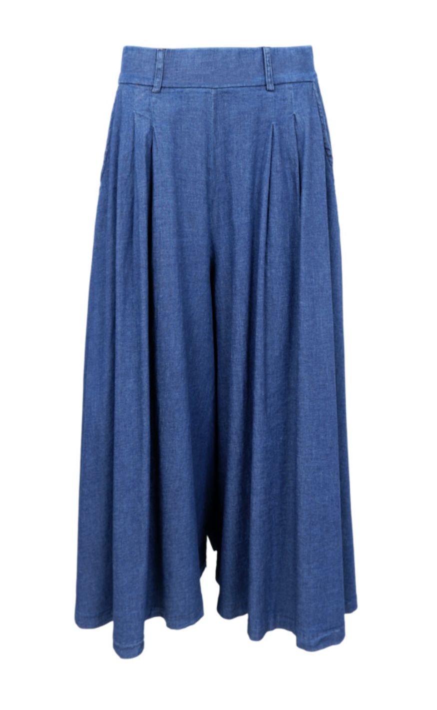 Black Colour Skjørt - Hermione Split - Denim Blue