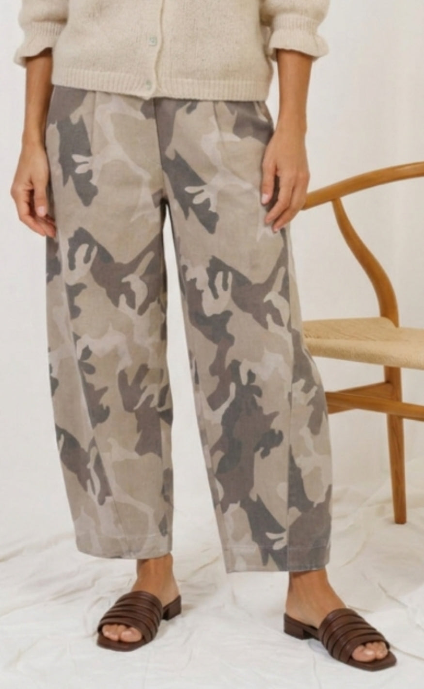 Marta Du Chateau Bukser - Beryl - Beige Camo