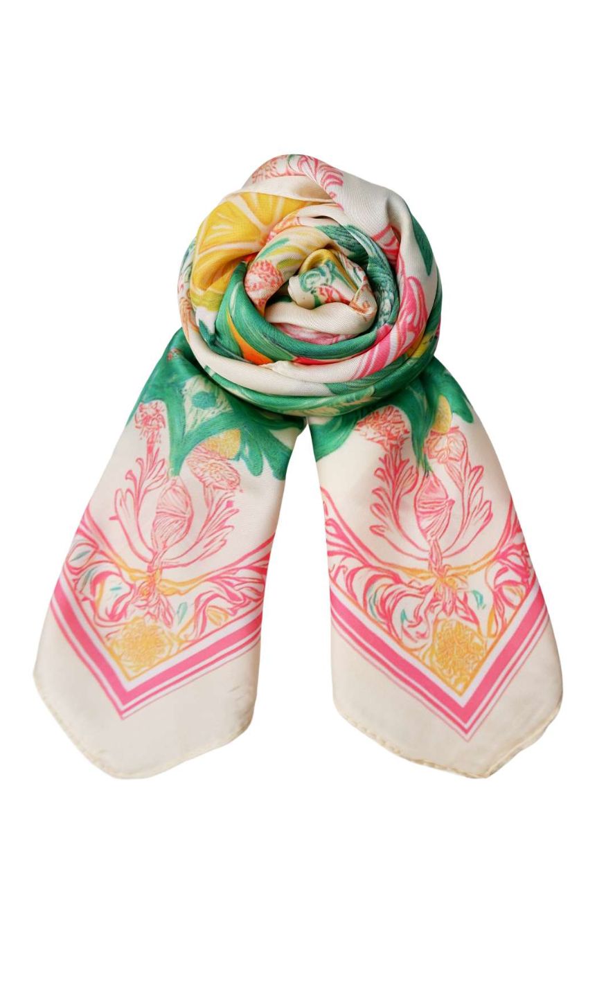 Black Colour Skjerf - Lemon Mini - Pink Multi