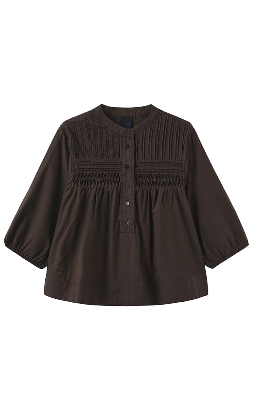 Luxzuz Bluse - Percha - Coffee Bean